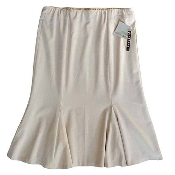 Focus 2000 "Natural Beige" Trumpet Hem Skirt NEW- Sz. 12 - Picture 1 of 3